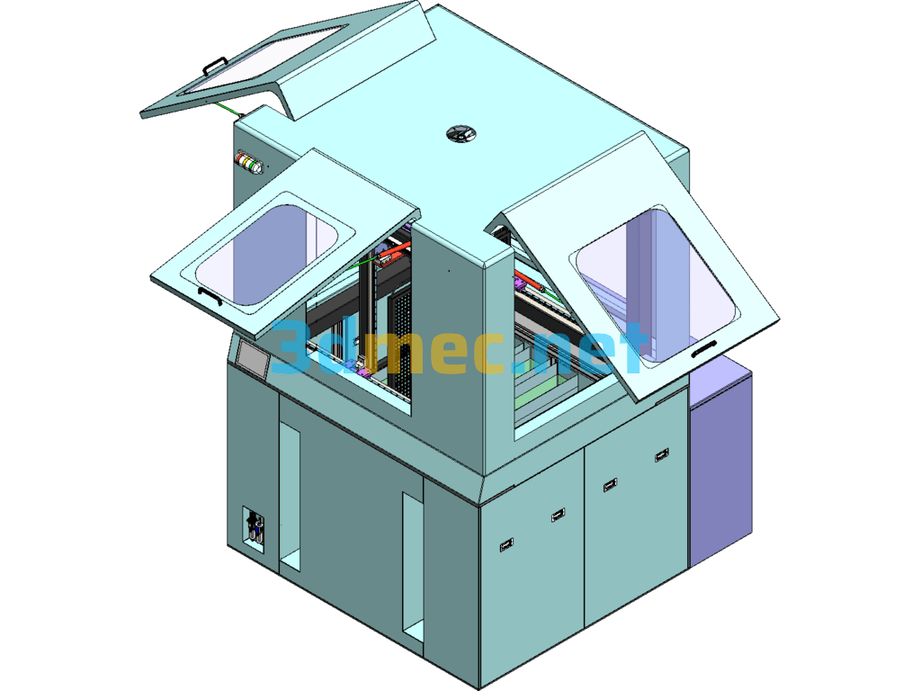 Two-Axis Fully Automatic Cleaning Machine - 3D Model SolidWorks Free Download