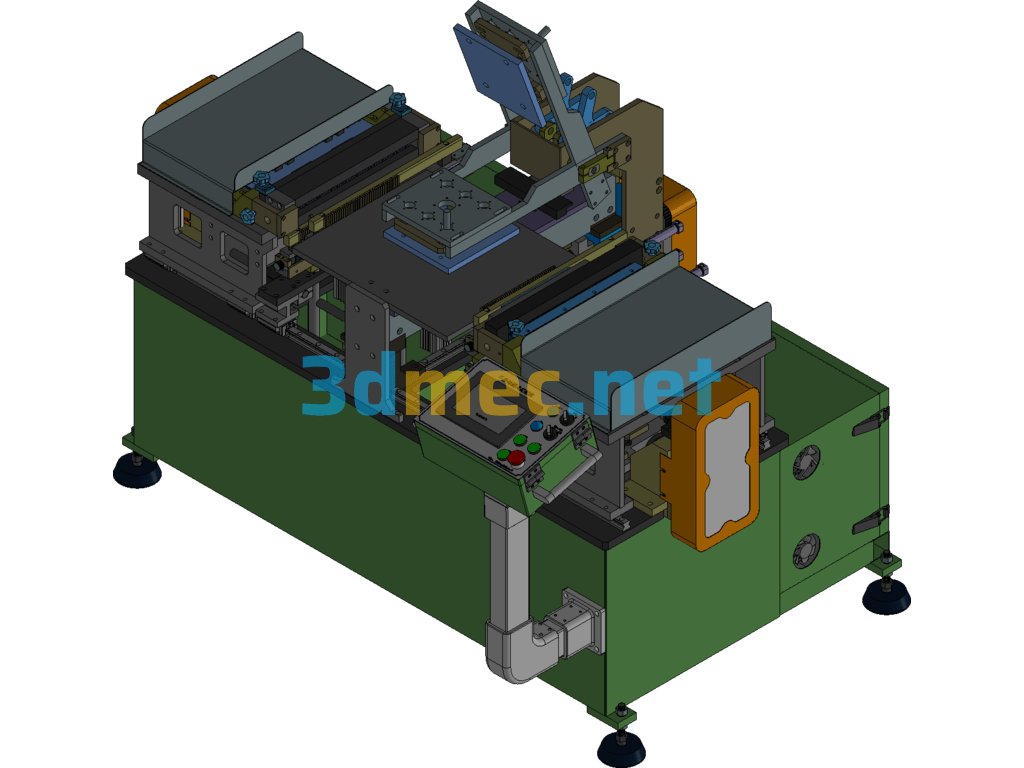 Semi-Automatic Automobile Evaporator Assembly Machine Including Distribution Box Controller Contactor - 3D Model Exported Free Download