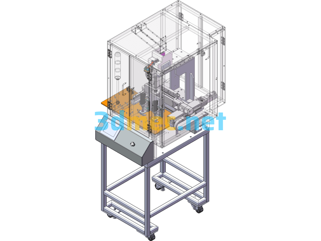 PCB Semi-Automatic Double Screw Locking Equipment - 3D Model SolidWorks Free Download