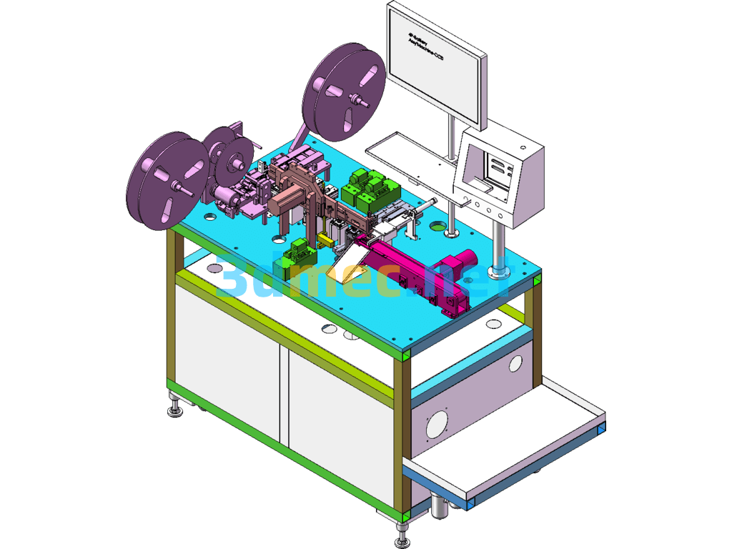 Fully Automatic Connector Testing And Packaging Machine - 3D Model SolidWorks Free Download