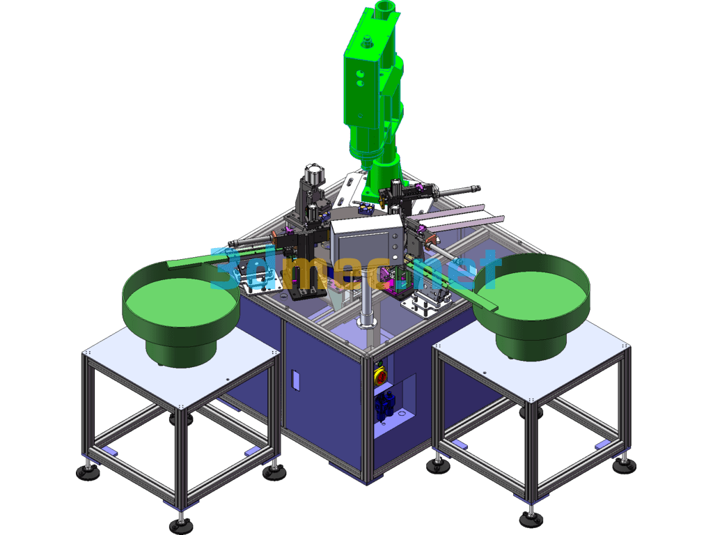 Fully Automatic Electronic Access Card Loading, Assembly And Welding Machine - 3D Model SolidWorks Free Download