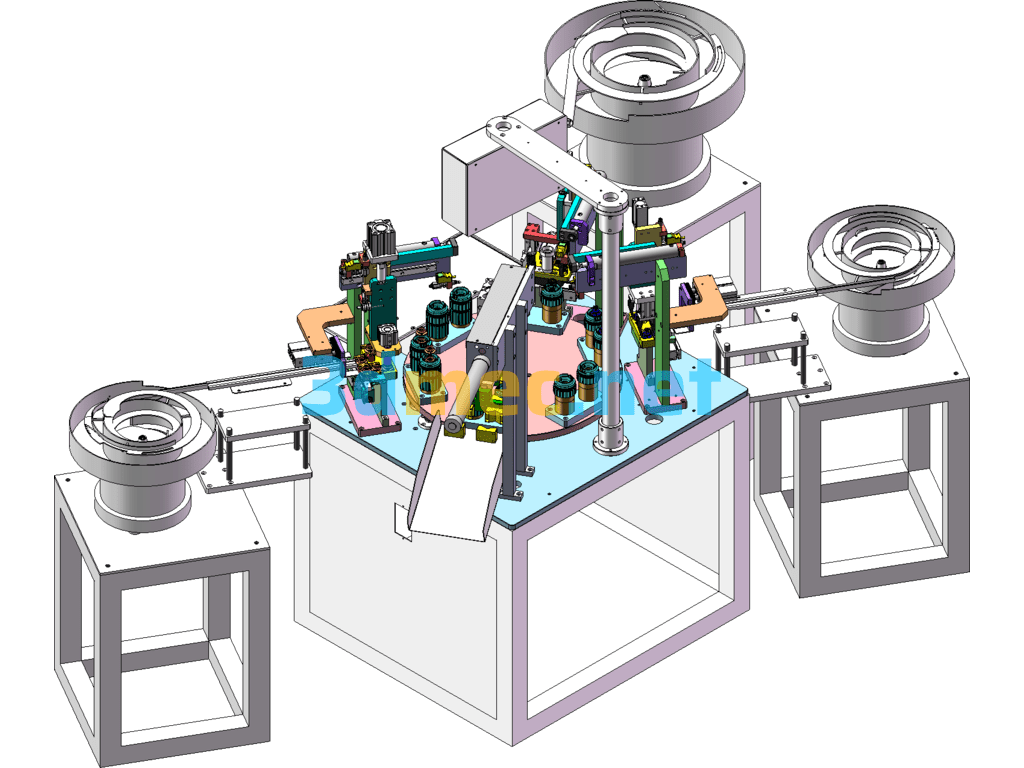 Automatic Player Barrel Assembly Machine - 3D Model SolidWorks Free Download