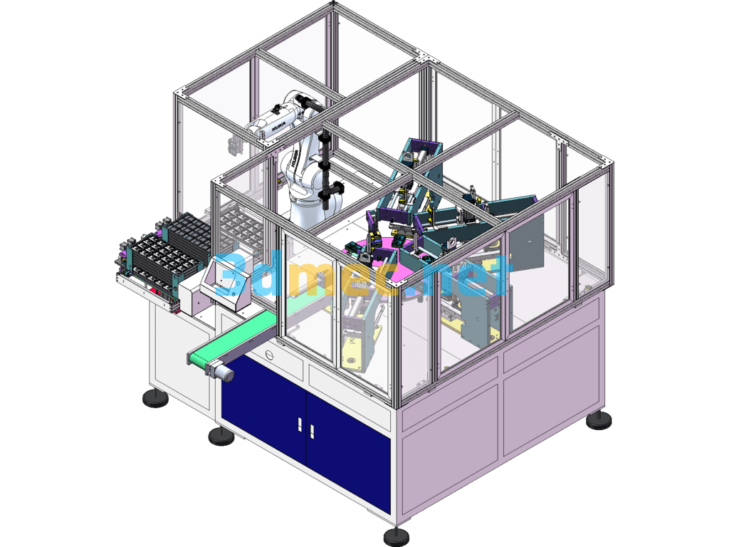 Fully Automatic Camera Cover Logo Printing Machine - 3D Model SolidWorks Free Download