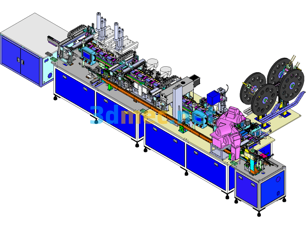 B235 Plug Fully Automatic Assembly Laser Welding Machine (3D Model + Solution Description + CAD Engineering Drawing) - 3D Model SolidWorks Free Download