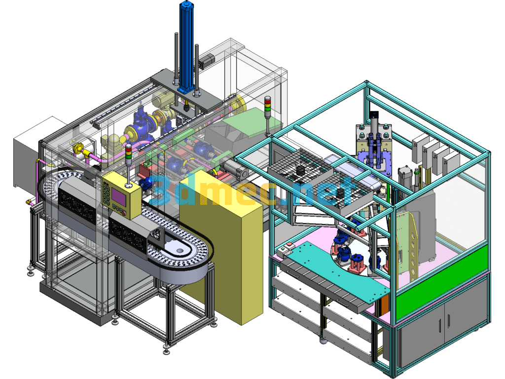 Ball Valve Automatic Assembly Equipment/Assembly Line - 3D Model SolidWorks Free Download