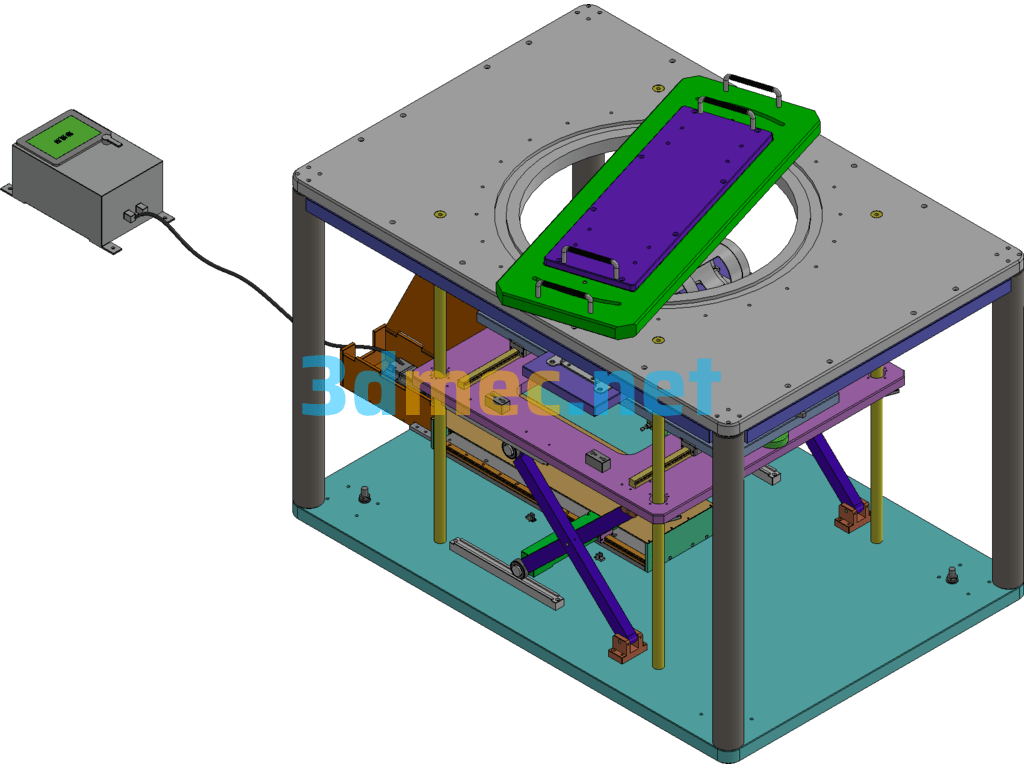 Automatic Lifting Wireless Charging Equipment - 3D Model Exported Free Download