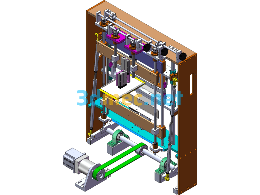 Large Package Vertical Sealing Mechanism For Packaging Machine (Sealing Bracket Assembly) - 3D Model Exported Free Download