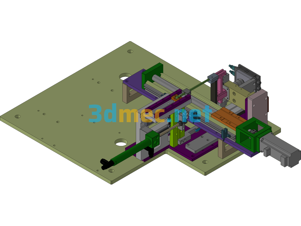 Rotary Upper And Lower Discharging Structure - 3D Model Exported Free Download