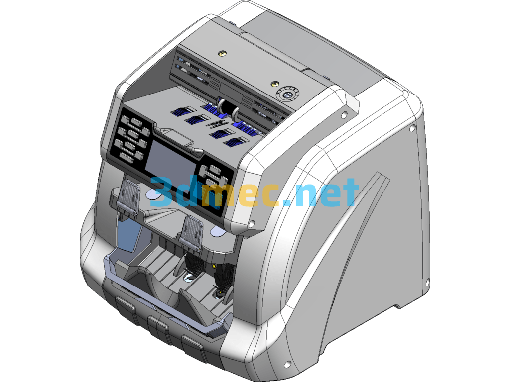 Money Counting Machine Equipment - 3D Model SolidWorks Free Download