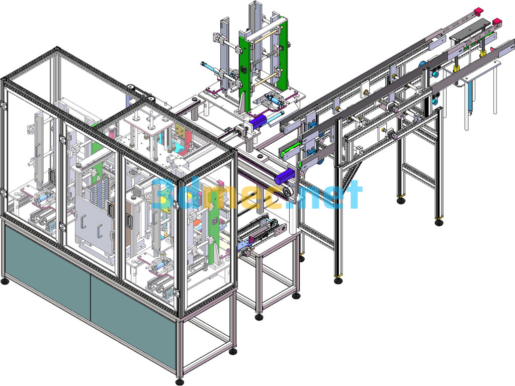 Lithium Battery Three-In-One Buckle Plate Feeding Mechanism - 3D Model SolidWorks Free Download