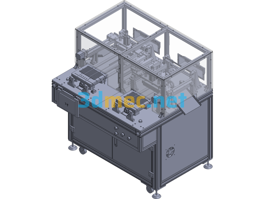 PCB Board Automatic Rust Removal Machine - 3D Model Exported Free Download