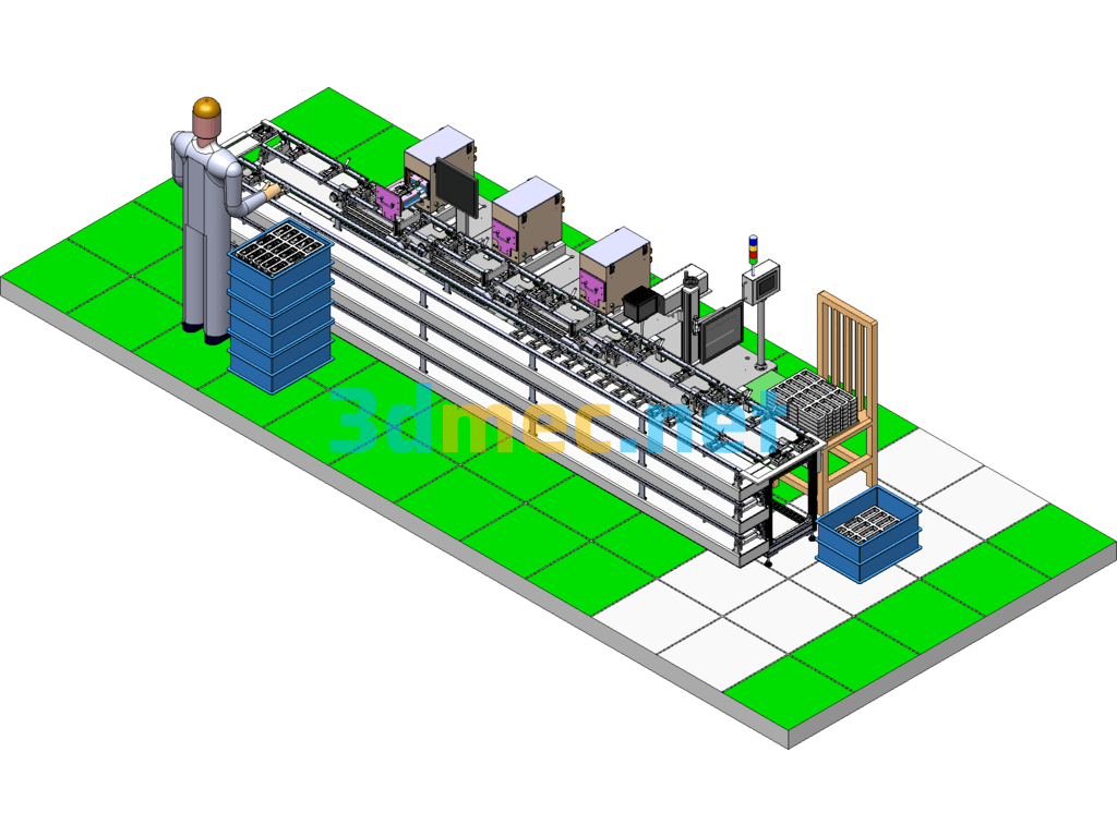 Radio Test Line Equipment - 3D Model SolidWorks Free Download