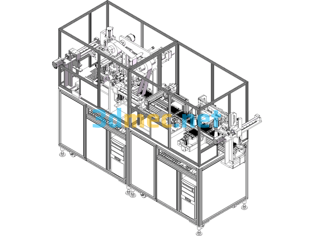 Fully Automatic Centrifugal Film Tearing AOI Inspection Loading And Unloading/Sheet Film Tearing Machine - 3D Model SolidWorks Free Download