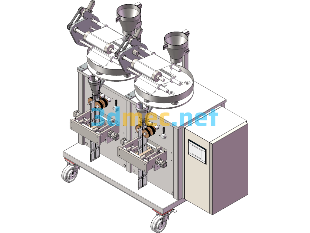 Granule Filling Machine - 3D Model SolidWorks ProE UG(NX) Catia SolidEdge ZW3D