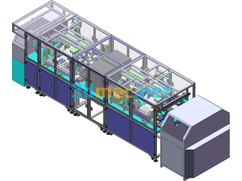 UV Glue Coating Machine For Apple Mobile Phone Products - 3D Model SolidWorks Free Download