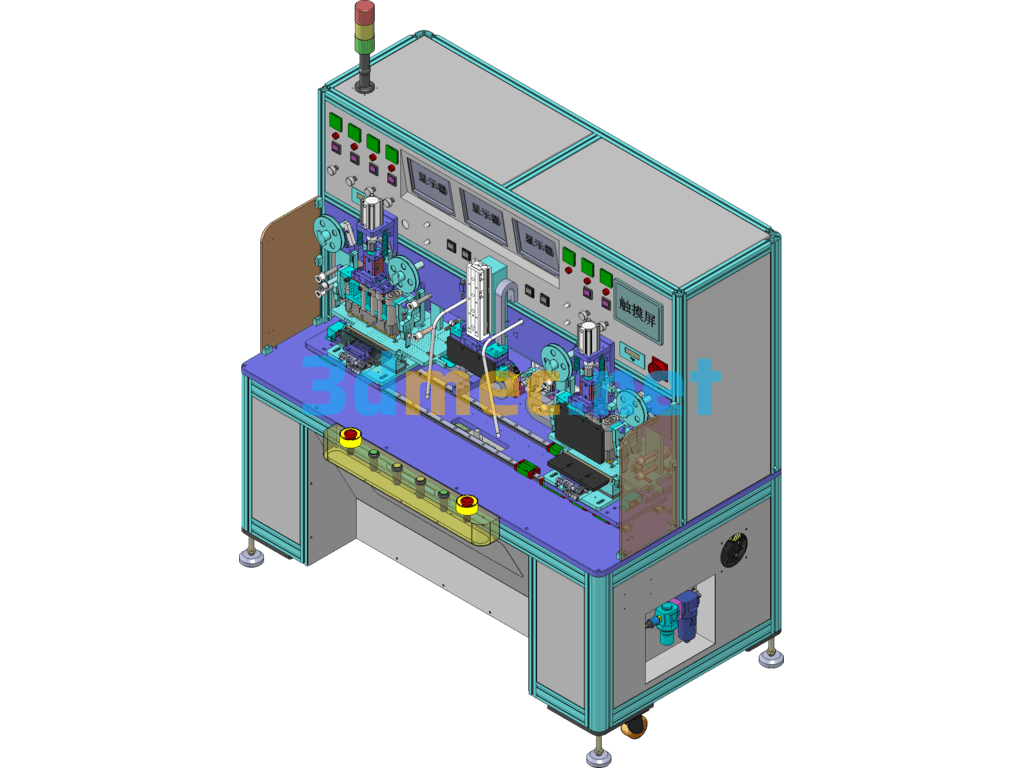 Vertical Platform Left And Right Constant Temperature Heat Press - 3D Model SolidWorks Free Download