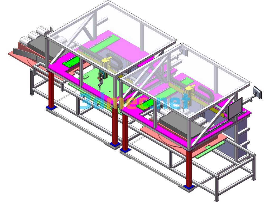 High Speed Automatic Screw Assembly Machine - 3D Model SolidWorks Free Download