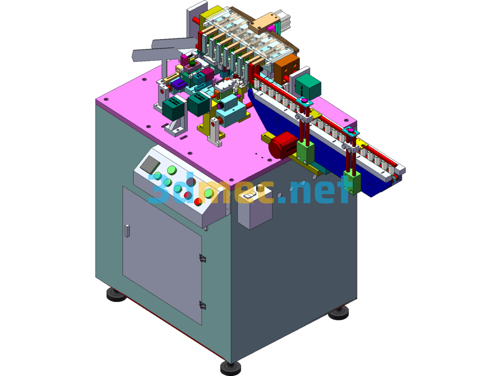 Capacitor Automatic Corner Cutting And Bending Machine - 3D Model SolidWorks Free Download