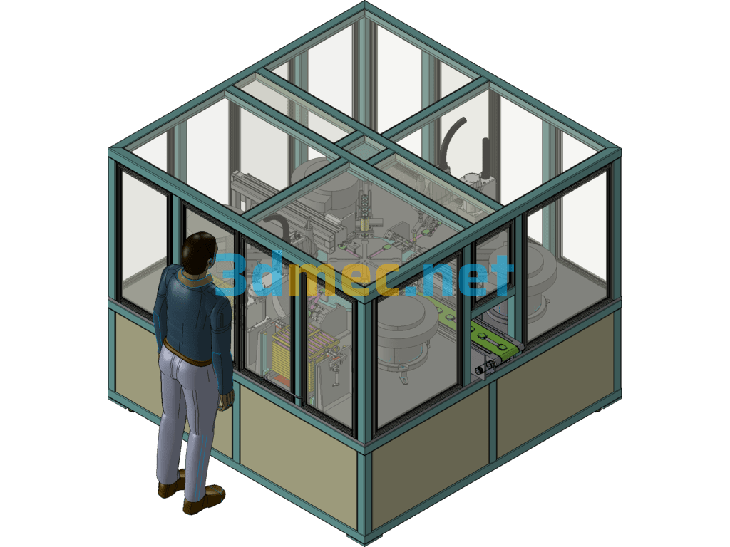 Schematic Diagram Of Automatic Assembly Equipment For Refrigerator Magnets - 3D Model Exported Free Download