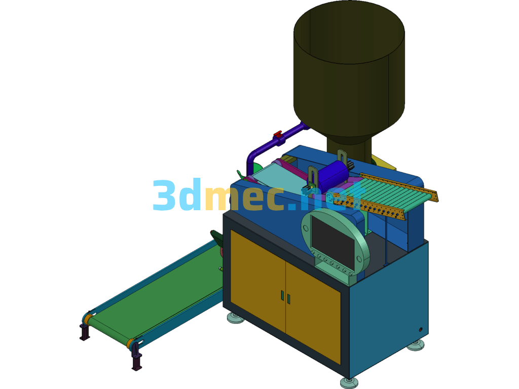 Fully Automatic Handmade Dumpling Machine - 3D Model SolidWorks Free Download