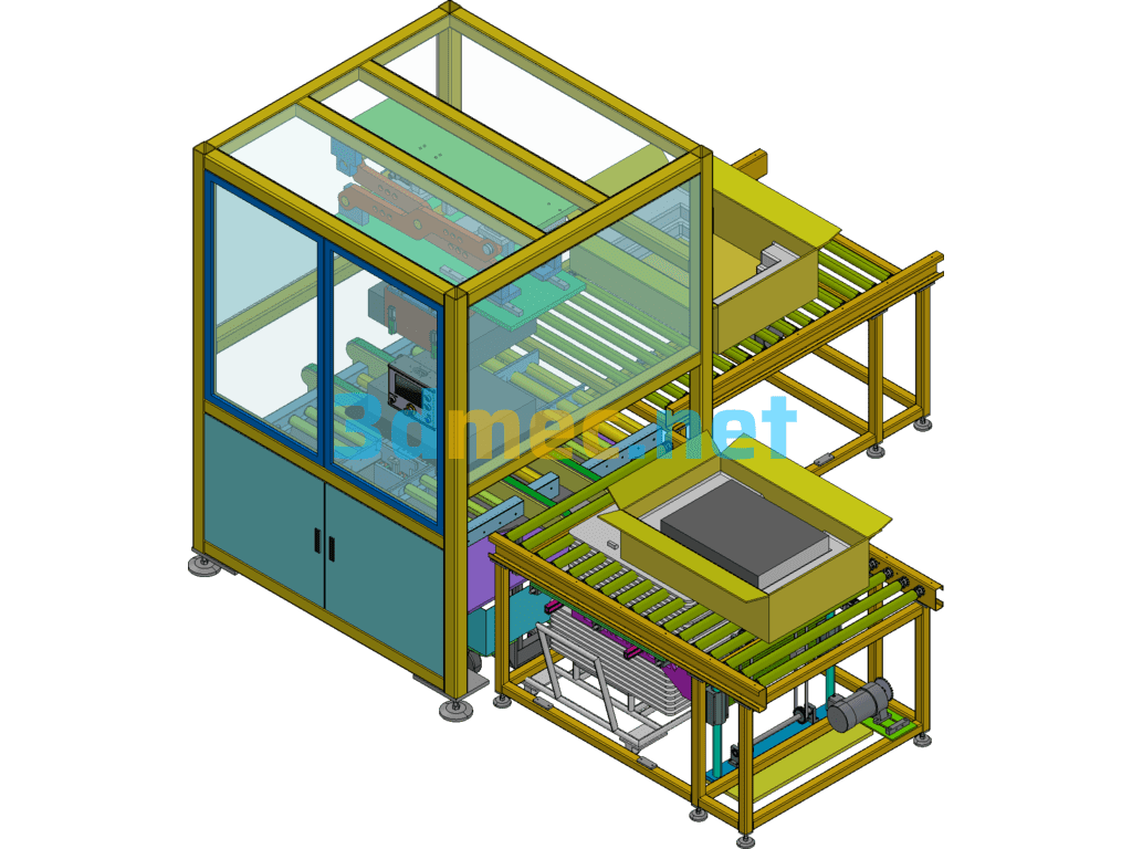 Case Packing Equipment For Servers - 3D Model Exported Free Download