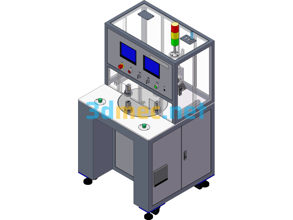 Four-Station Laser Welding Machine - 3D Model SolidWorks Free Download