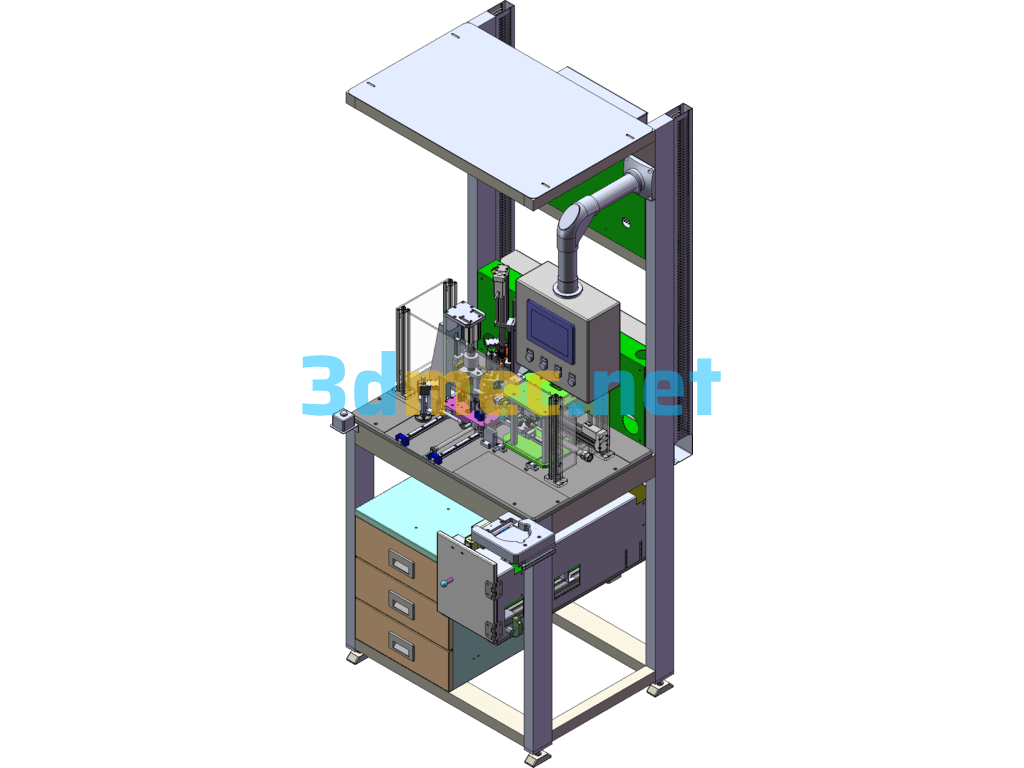 Cylinder Through Hole Detection Equipment - 3D Model SolidWorks Free Download