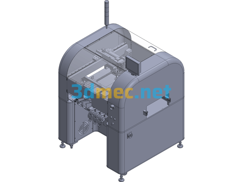 Special-Shaped Plug-In Machine Equipment - 3D Model Exported Free Download