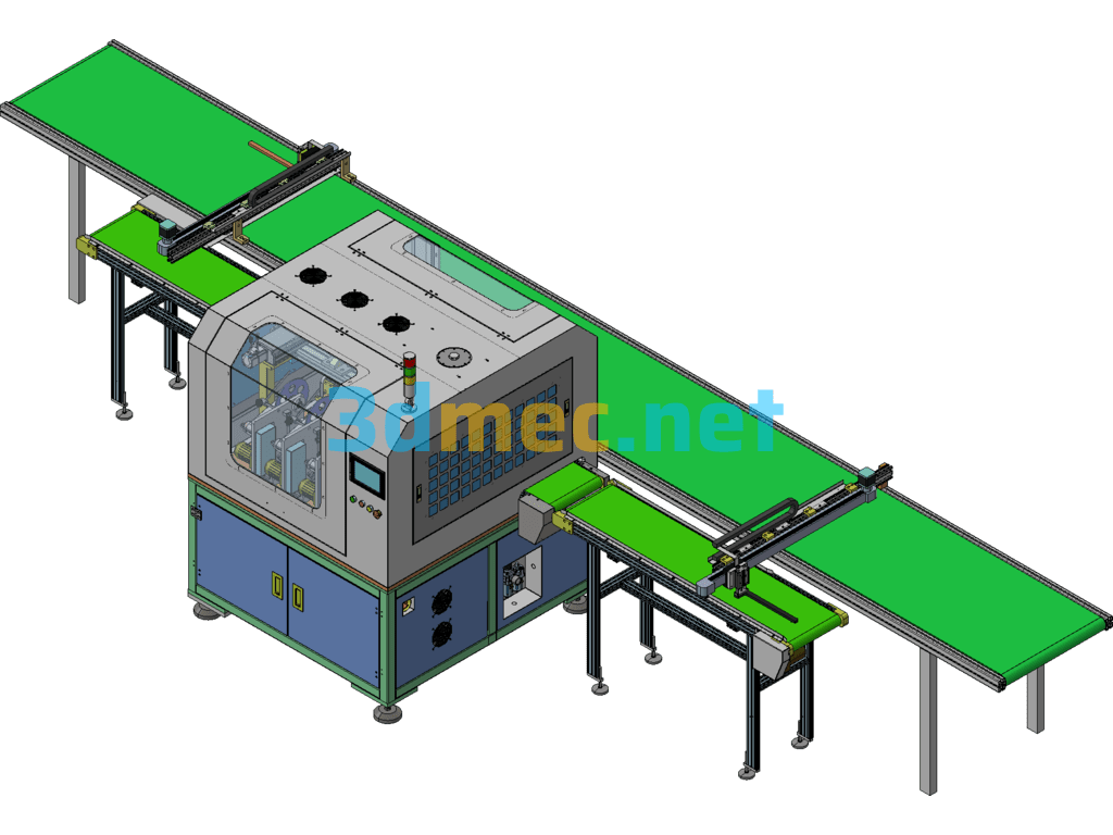 Battery Cover Dust-Free Cloth Automatic Wiping Cleaning Equipment - 3D Model Exported Free Download