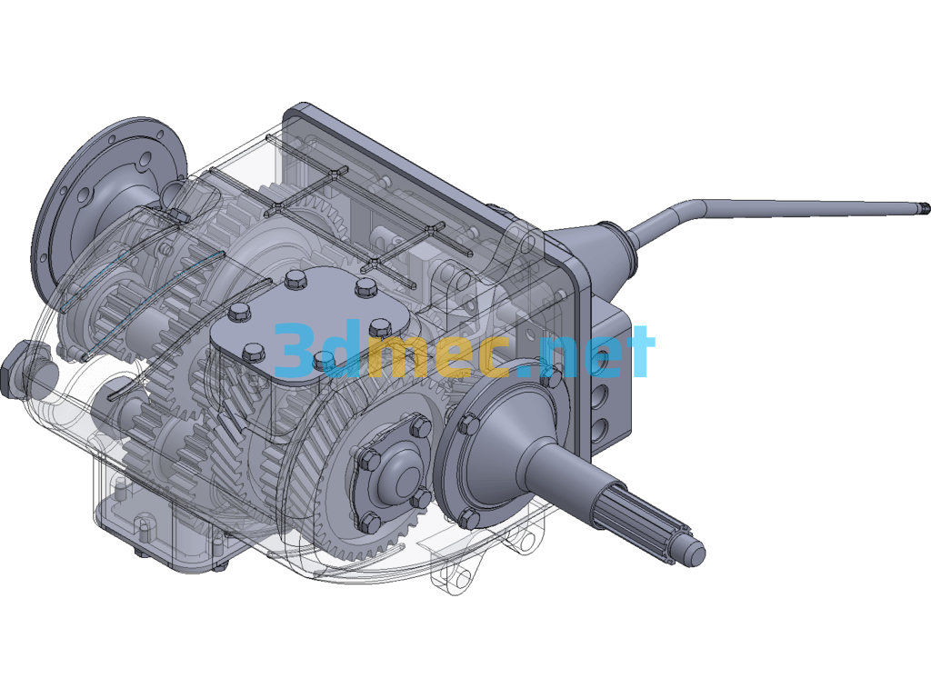 Three-Shaft Five-Speed Gearbox - 3D Model UG(NX) Free Download