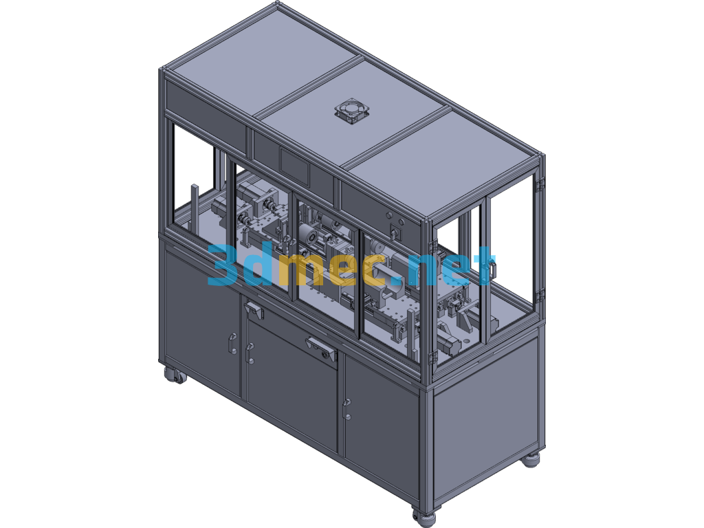 Double Station Filter Element Welding Interface Machine Equipment - 3D Model Exported Free Download