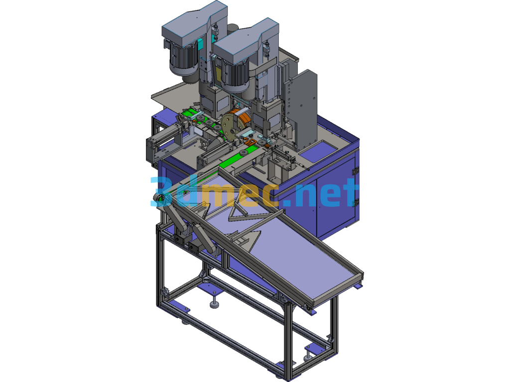 Automatic Separation Of Soft Plastic Flower Pots And Soil Filling Equipment - 3D Model Exported Free Download