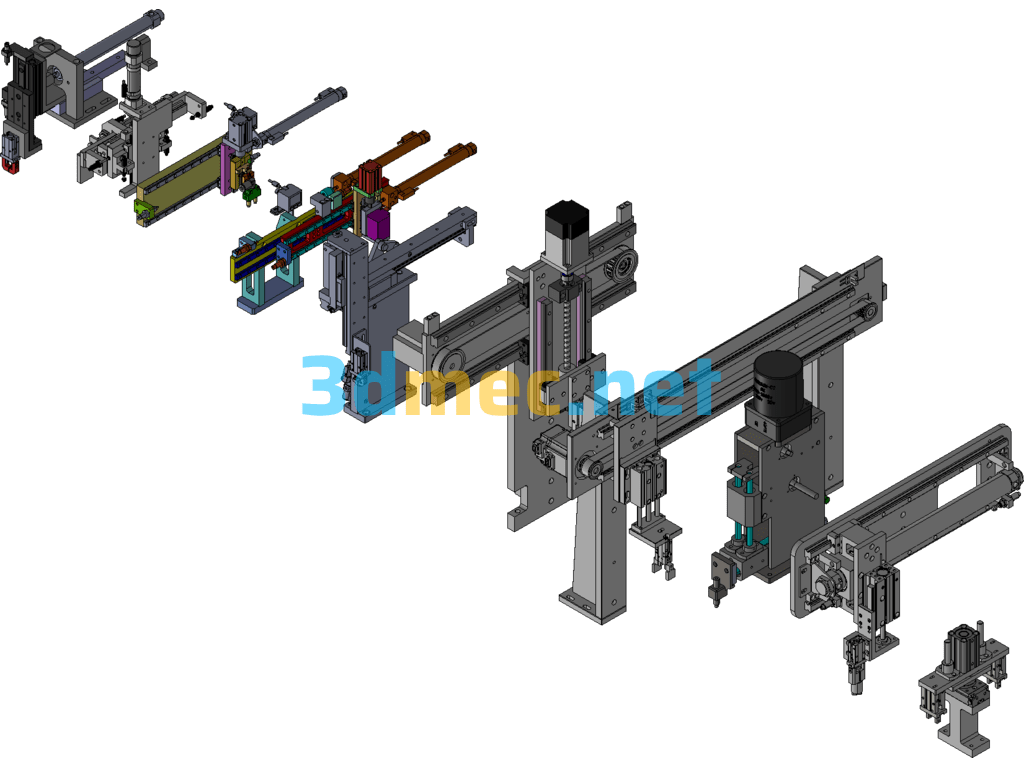 Summary Of 10 Types Of Loading And Unloading Manipulators, Loading And Unloading Manipulators, Up And Down Handling Manipulators, Simple Manipulators - 3D Model Exported Free Download