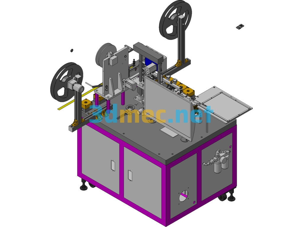 SIM Card Socket Test Packaging Machine - 3D Model AutoCAD-ZWCAD Free Download