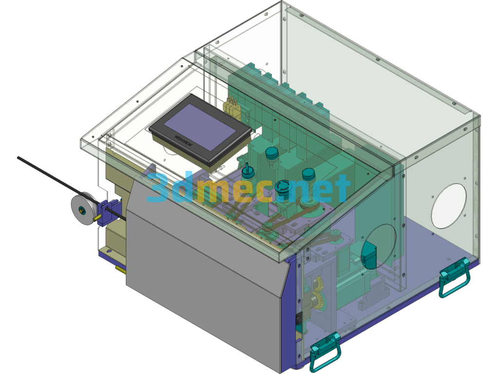 Coaxial Wire Stripping Machine, Automatic Wire Stripping Machine - 3D Model SolidWorks Free Download