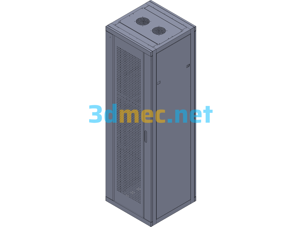 2000*600*600 Network Cabinet - 3D Model SolidWorks Free Download