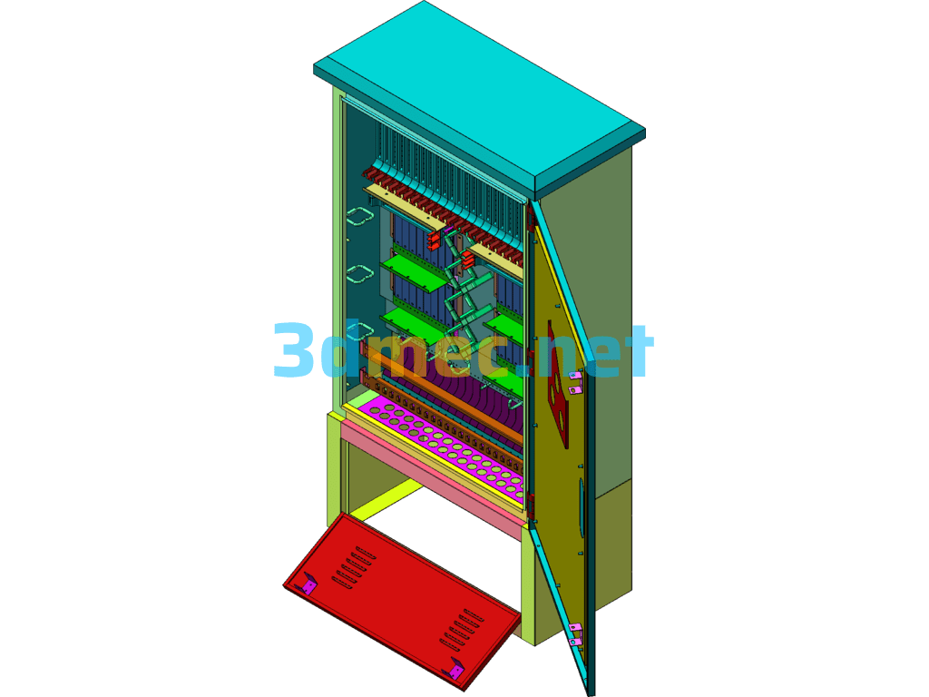 Stainless Steel 288 Core Jumper-Free Junction Box - 3D Model SolidWorks Free Download