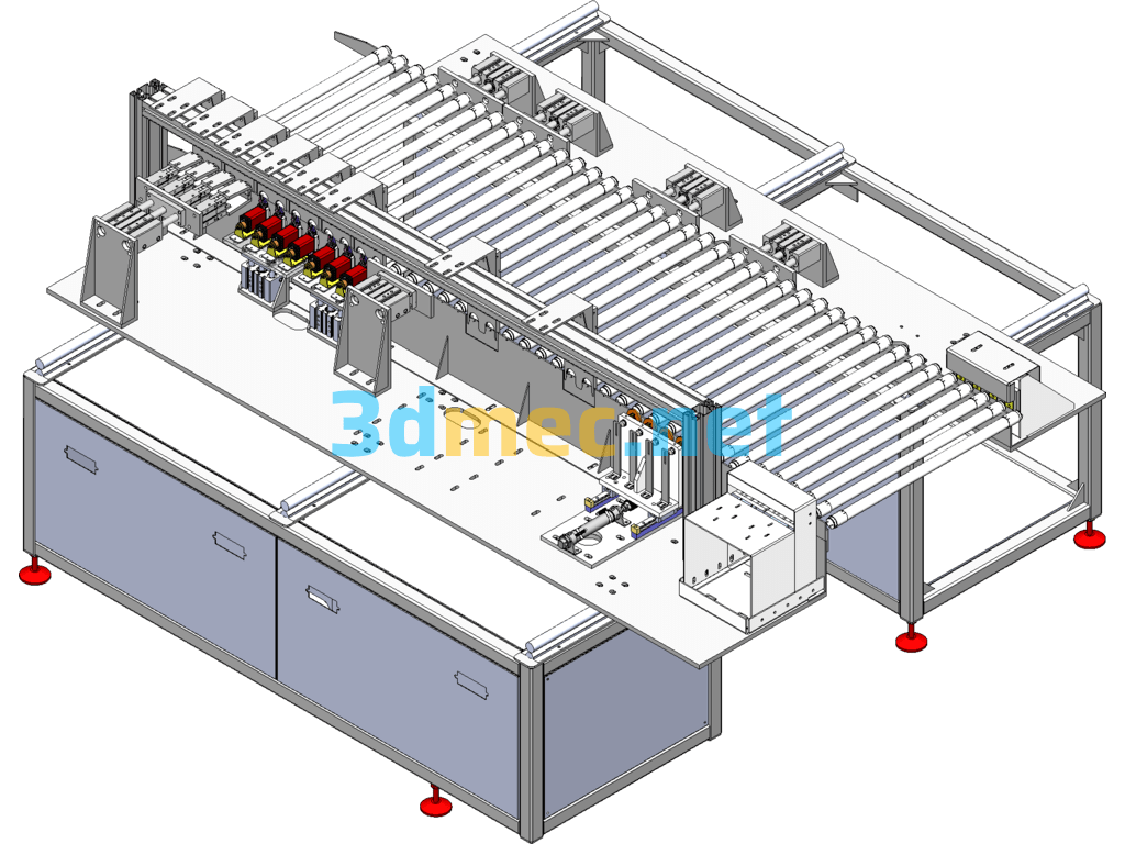 Automatic Assembly Of Fluorescent Tubes Online - 3D Model SolidWorks Free Download