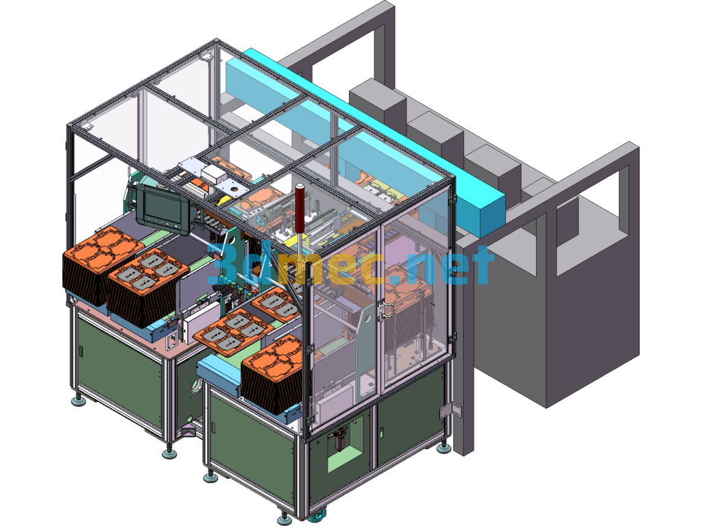 Mobile Phone Battery Feeder, Non-Standard Automation Equipment - 3D Model SolidWorks Free Download