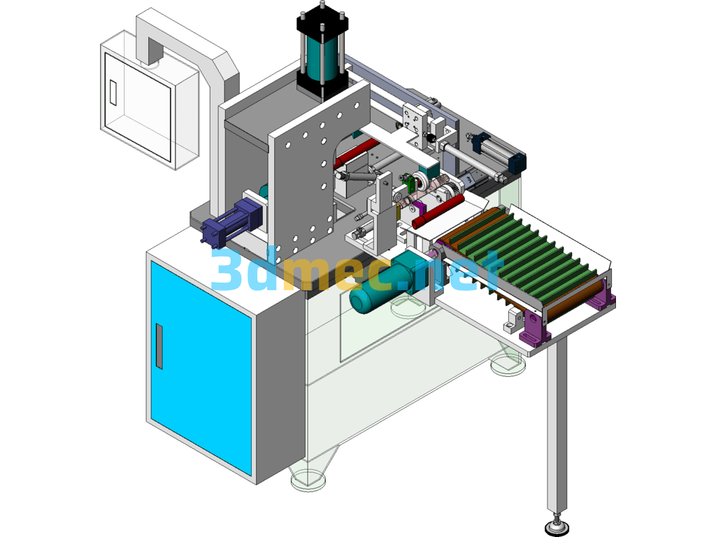 Round Tube Punching Machine - 3D Model SolidWorks Free Download