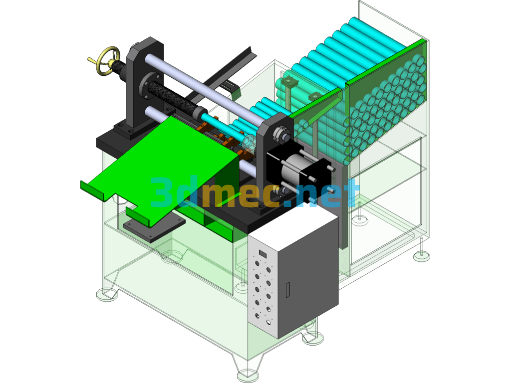 Automatic Feeding Round Head Machine - 3D Model SolidWorks Free Download