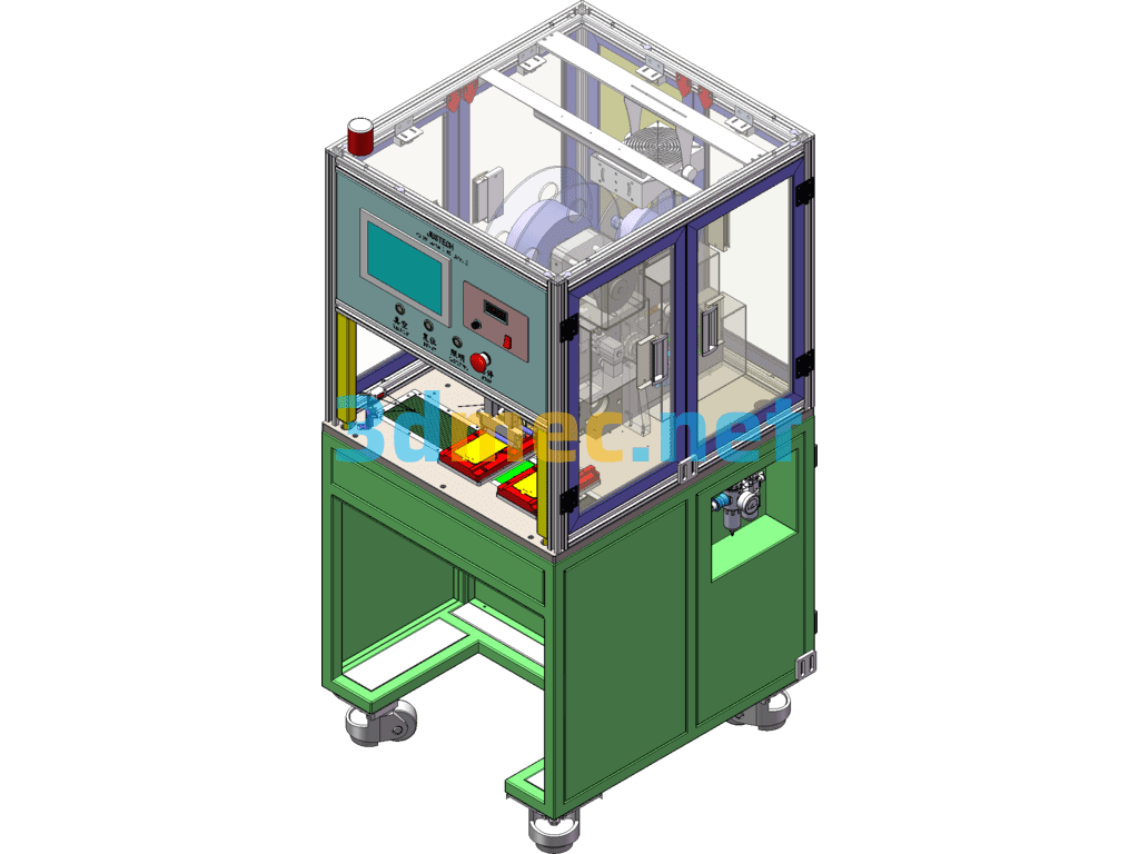 Mobile Phone Screen Film Laminating Machine (Automatic Mobile Phone Screen Film Laminating Equipment) - 3D Model SolidWorks Free Download