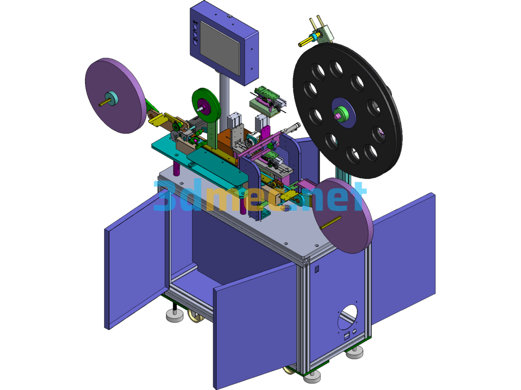 Automated Cutting And Packaging Independent Machine - 3D Model SolidWorks Free Download