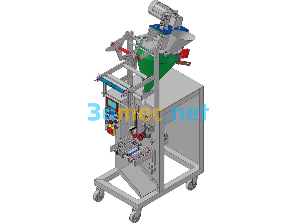 Powder Packaging Machine - 3D Model SolidWorks Free Download