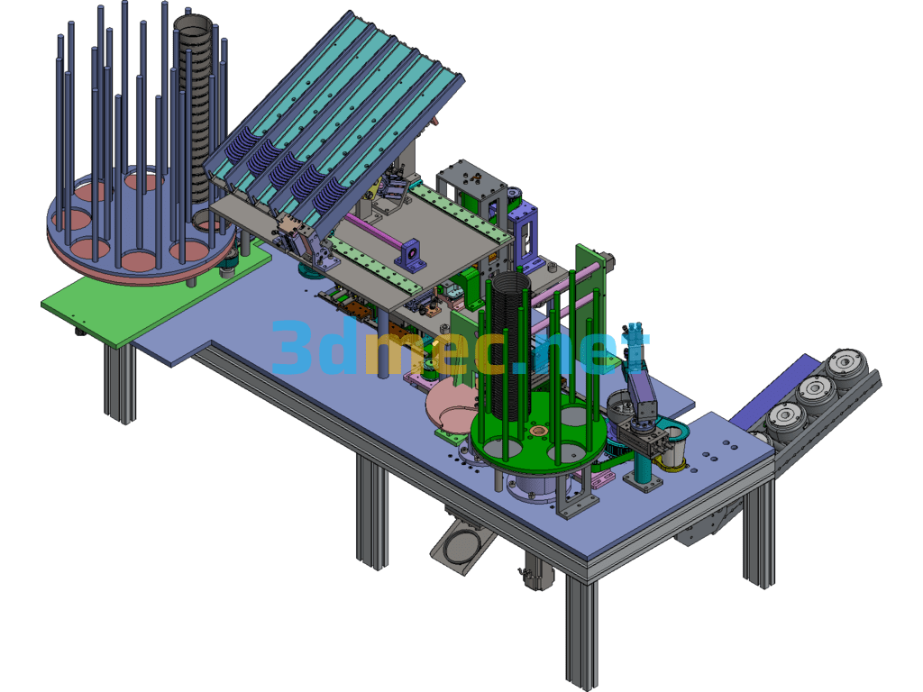 Flywheel Automatic Assembly Machine - 3D Model Exported Free Download