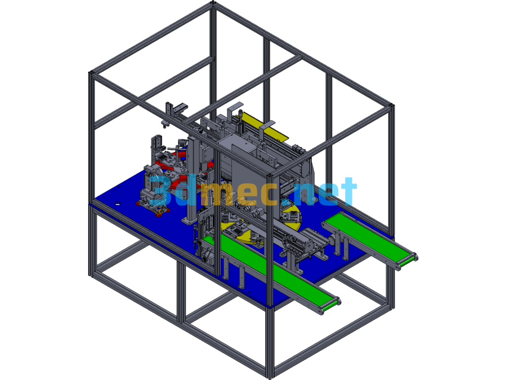 Automatic Loading And Unloading Cam Slitting Machine - 3D Model SolidWorks Free Download