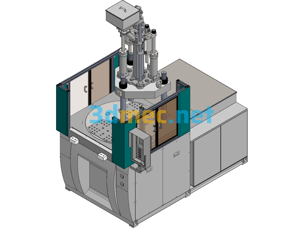 Vertical Injection Molding Machine - 3D Model SolidWorks Free Download