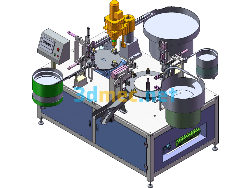 Water Heater Solenoid Valve Automatic Assembly Machine - 3D Model SolidWorks Free Download