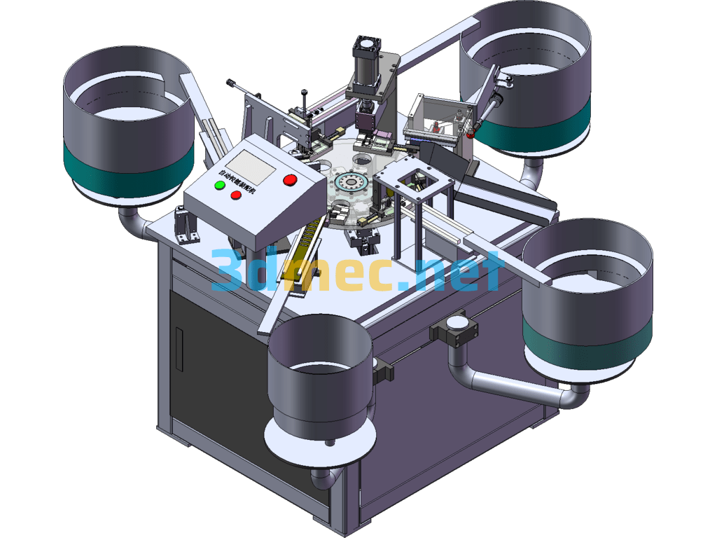 Hardware American Hinge Automatic Assembly Machine - 3D Model SolidWorks Free Download