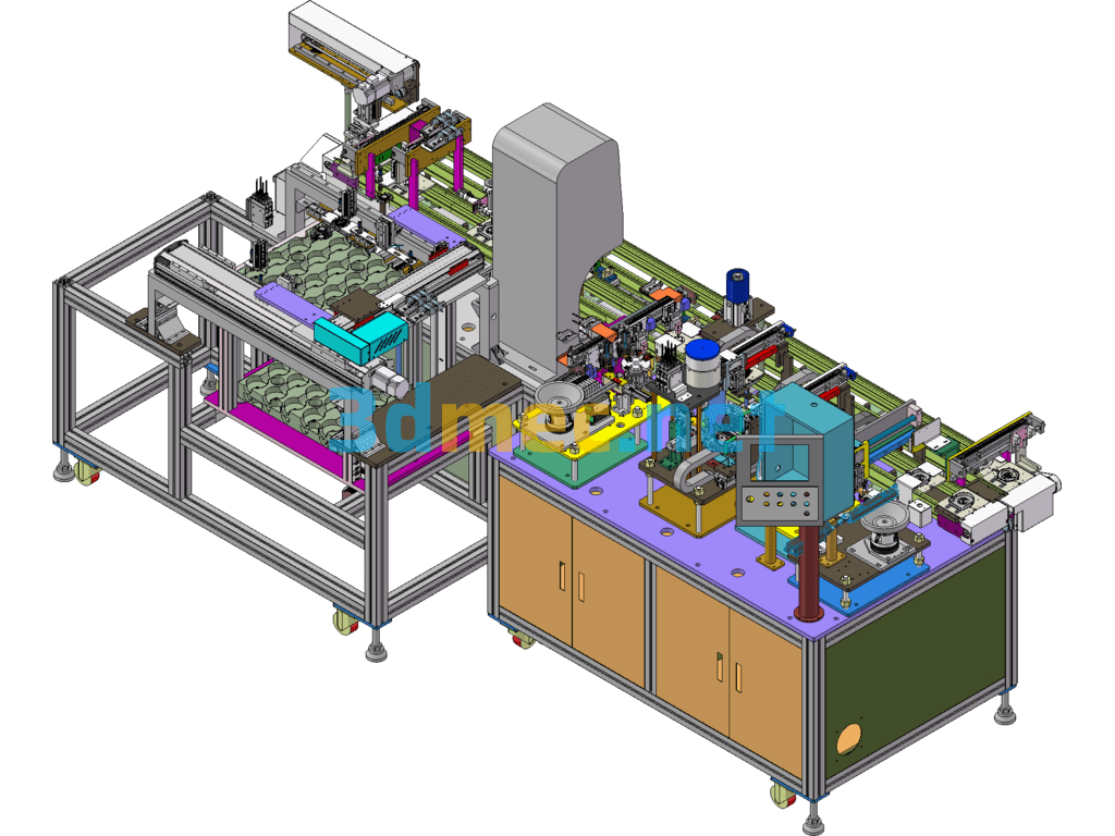 Cooling Fan Automatic Assembly Machine - 3D Model SolidWorks Free Download